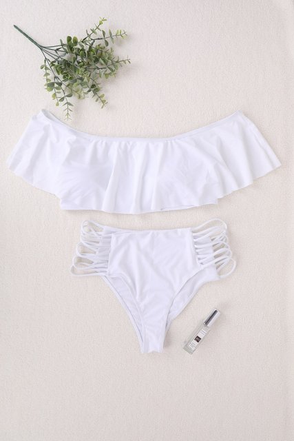 High Waist Ruffle Bikini Set