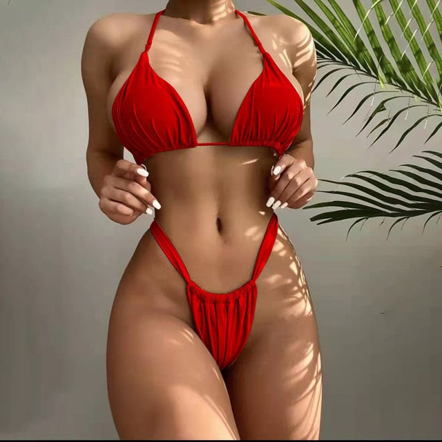 String Triangle Bikinis Suit