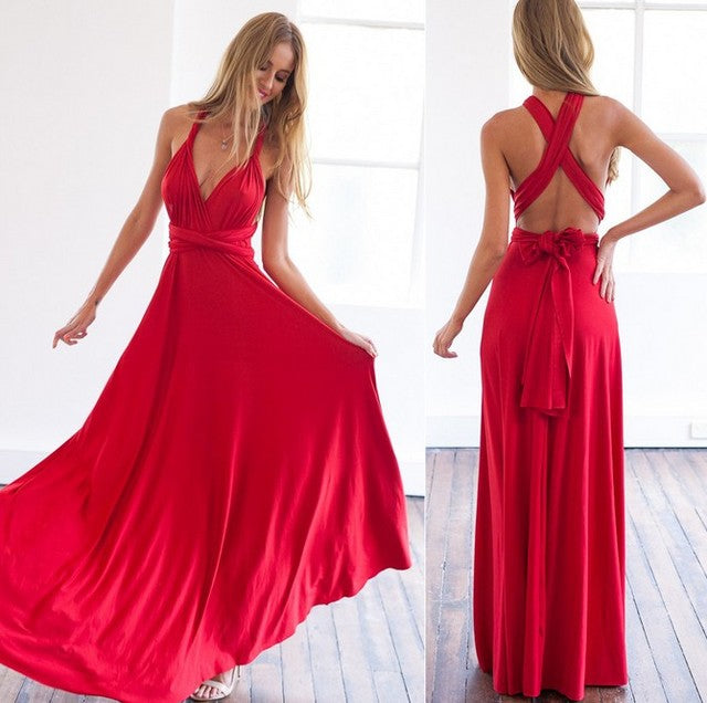 Elegant Bandage Long Maxi Dress