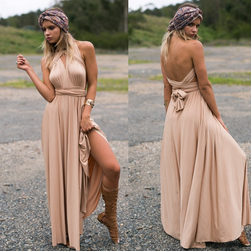 Elegant Bandage Long Maxi Dress