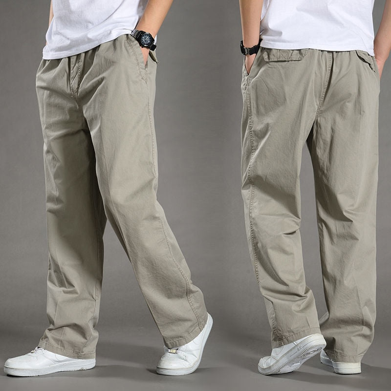 Elastic Straight Pants