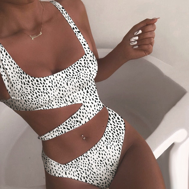 Shoulder Strap Slim Fit Bathing Suits