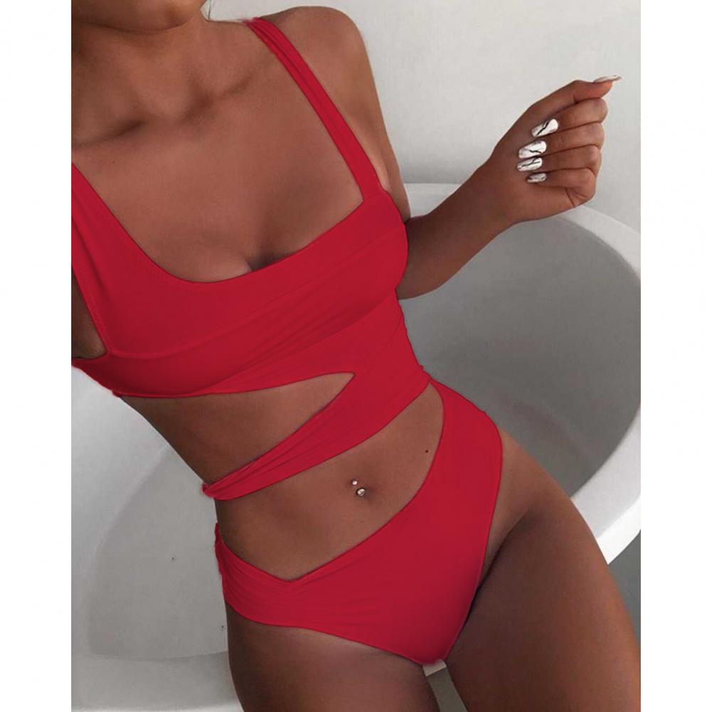 Shoulder Strap Slim Fit Bathing Suits