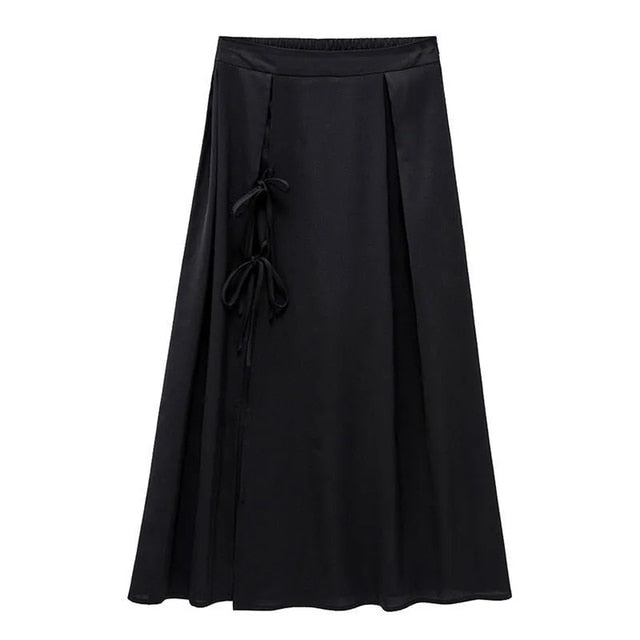 Black Side Slit Skirt