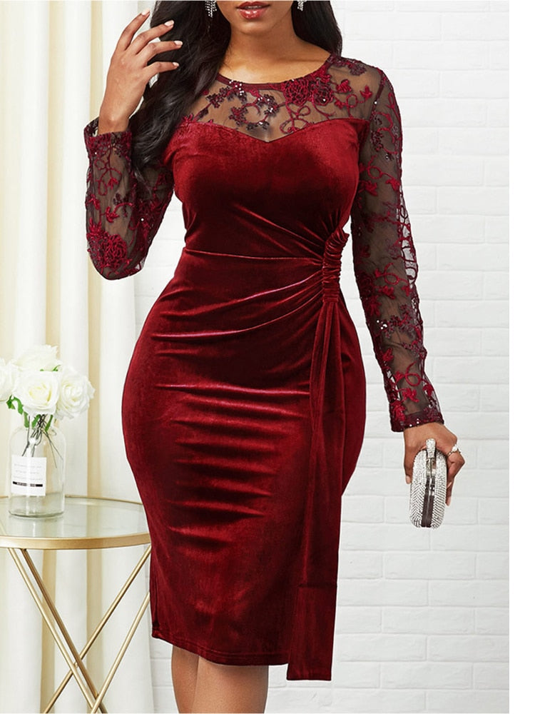 Long Sleeve Elegant Dress