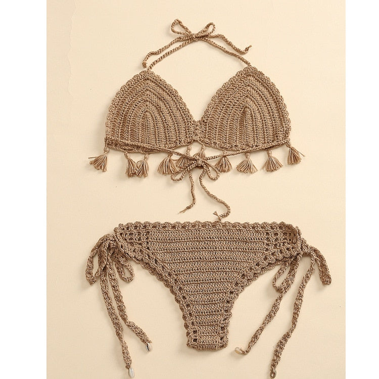 Triangle Top Crochet Swimsuit