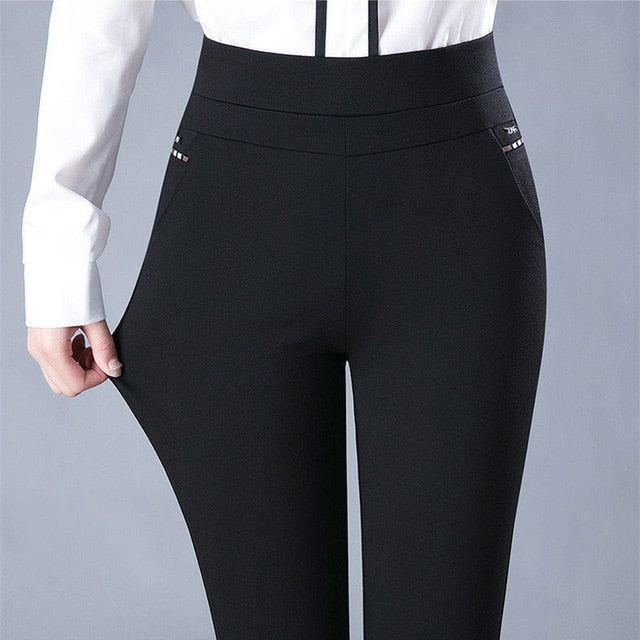 Elegant High Waist Casual Stretch Pants