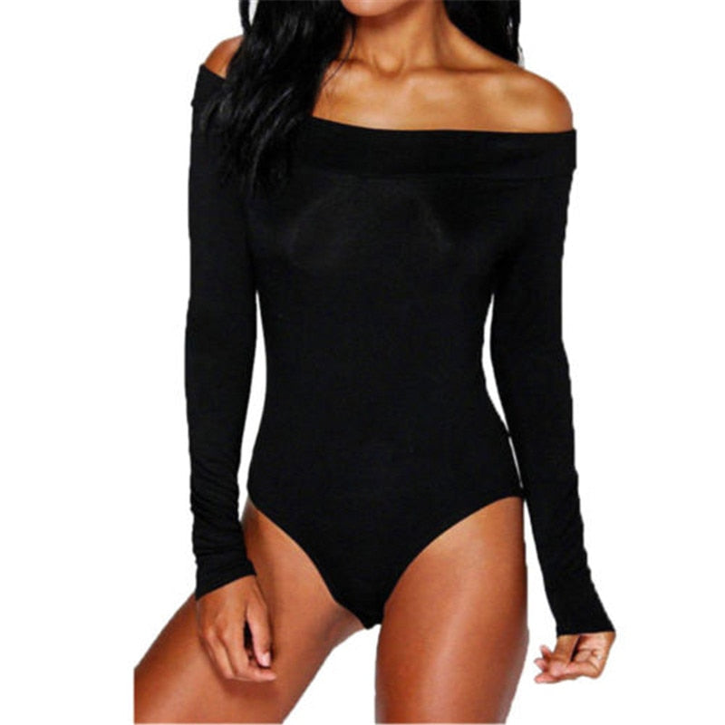 off shoulder long sleeve Camouflage bodycon bodysuit