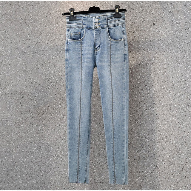 High Waist High Stretchy Denim Pants