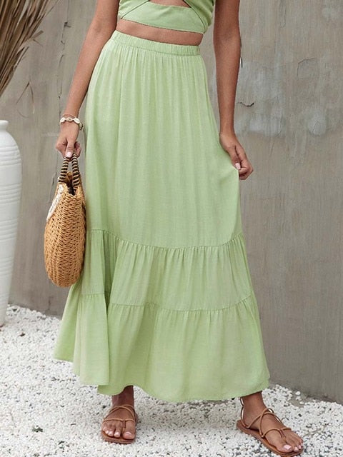 Summer Pleated Skirt