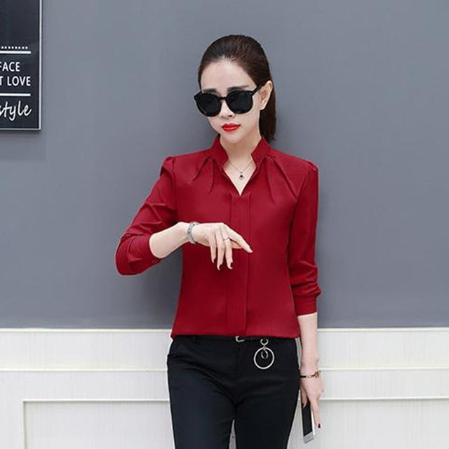 Chiffon Short Sleeve Blouse