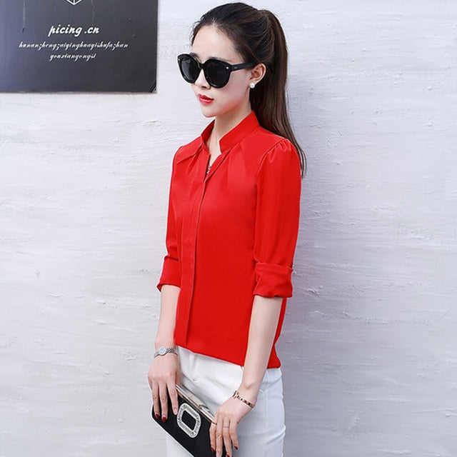 Chiffon Short Sleeve Blouse