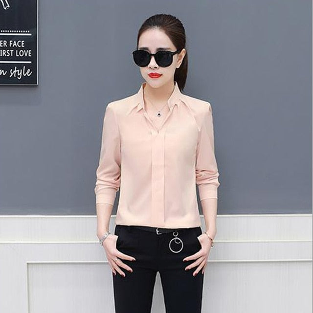 Chiffon Short Sleeve Blouse