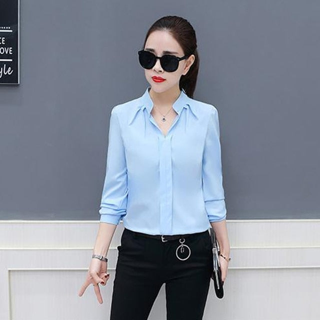 Chiffon Short Sleeve Blouse