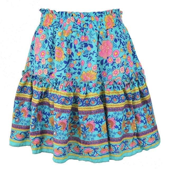 Casual Floral Printed Skirt