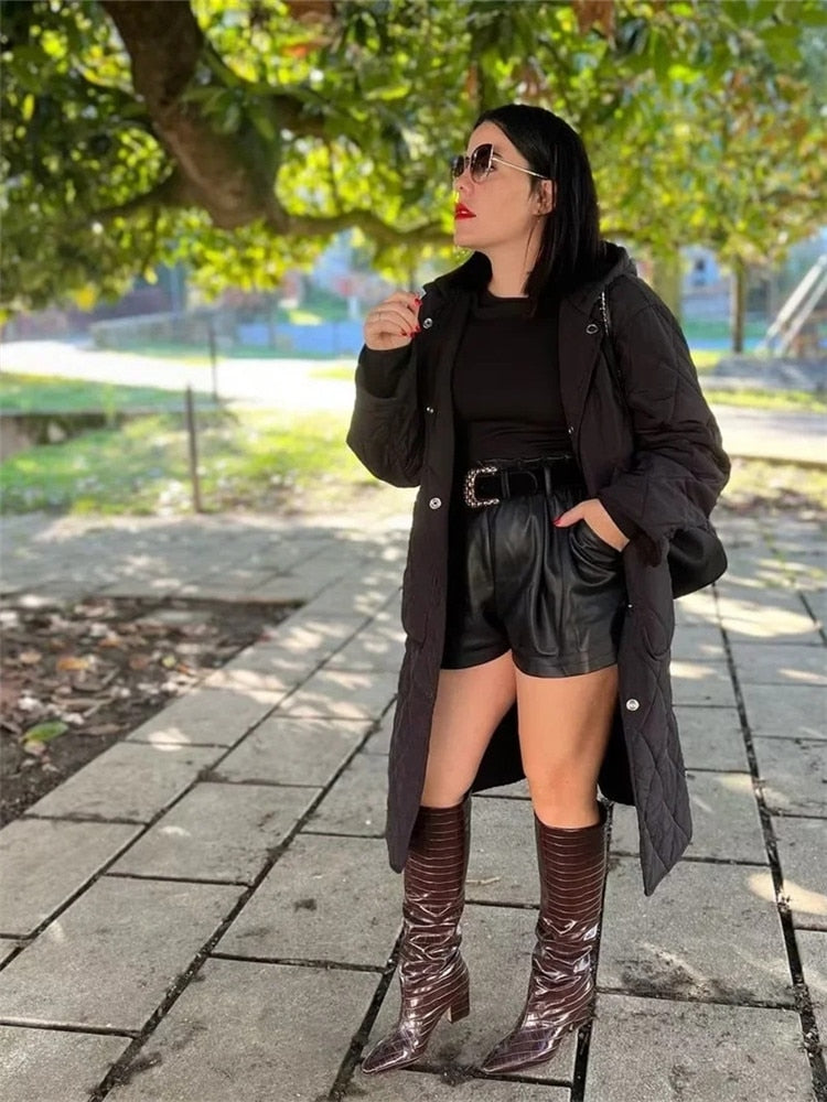 Faux Leather Shorts