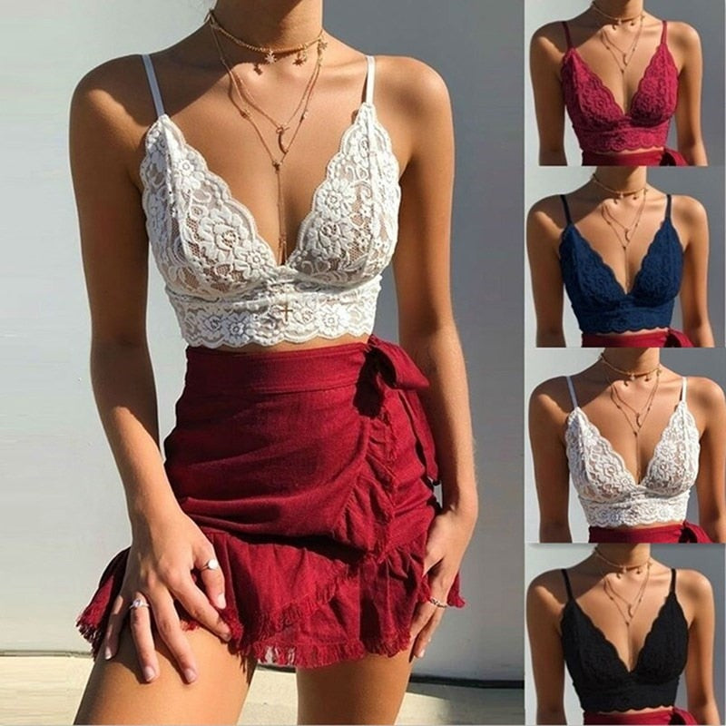 Lace Crop Tops 2022