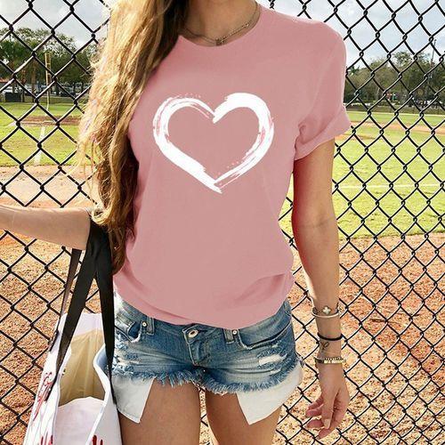 Wine Heartbeat Print T Shirt