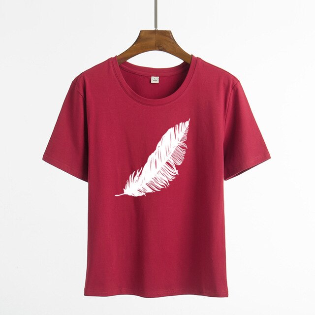 Wine Heartbeat Print T Shirt