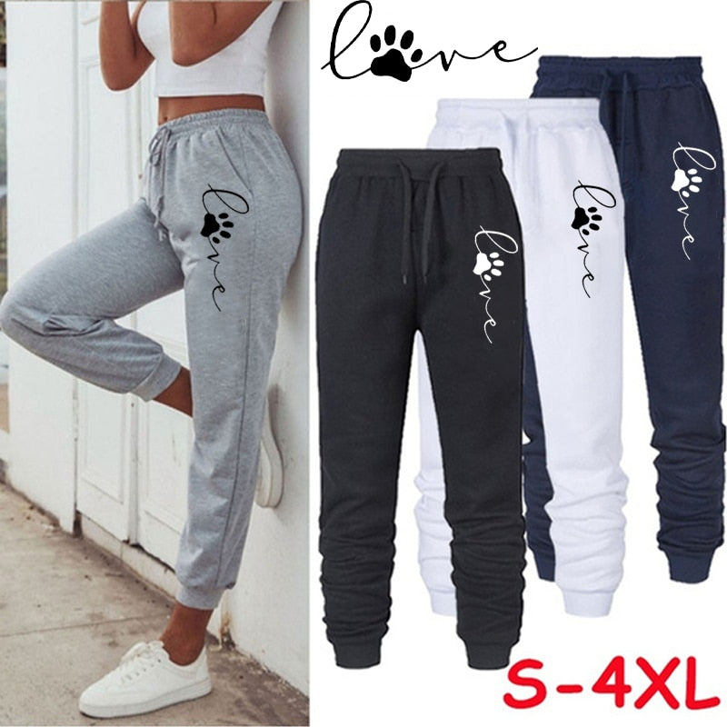 Cat Paw Printed Sweatpants