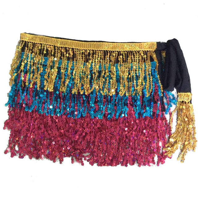 Mini Glitter Sequins Tassel Skirt