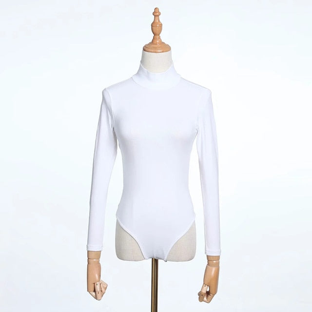 Women High Neck Ultra Low Back Bodysuit