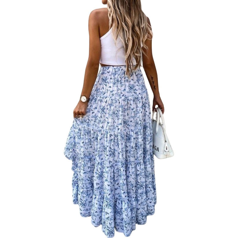 Slim Fit Printed High Waist Skirts