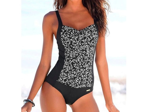 One Piece Pleated Swimsuit