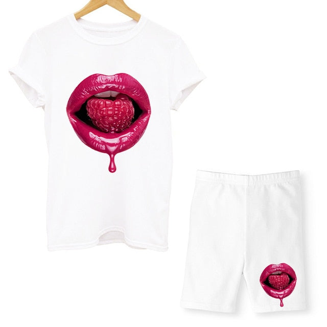 Lips T Shirts And Shorts