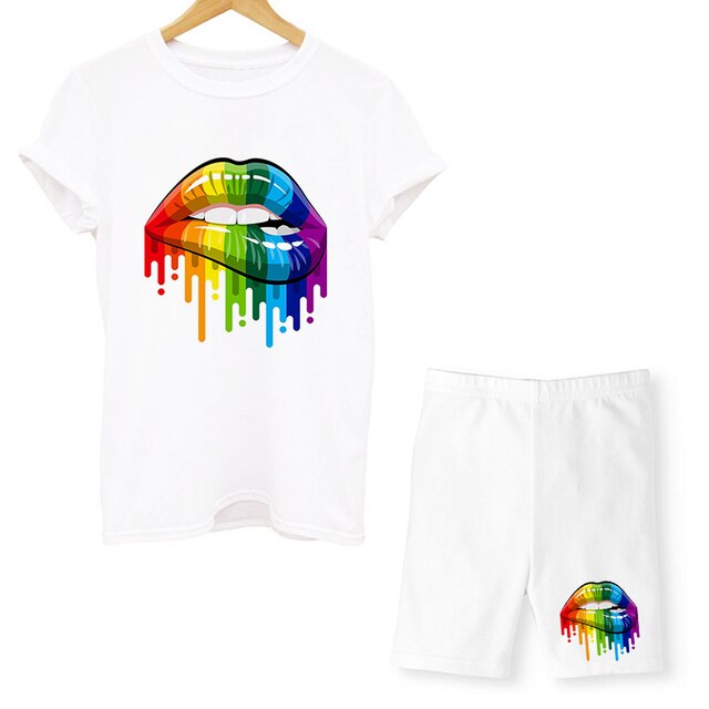 Lips T Shirts And Shorts