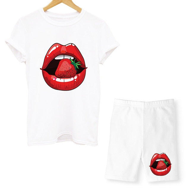 Lips T Shirts And Shorts