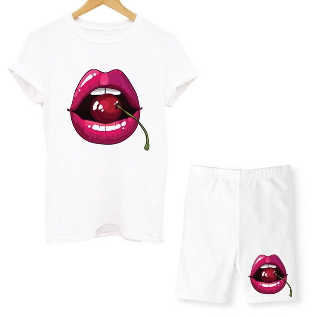 Lips T Shirts And Shorts