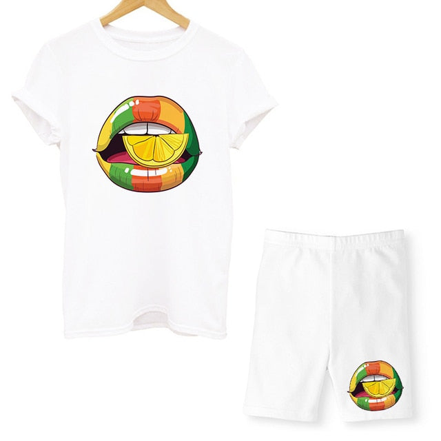 Lips T Shirts And Shorts