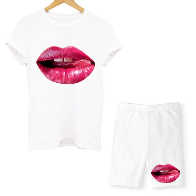 Lips T Shirts And Shorts