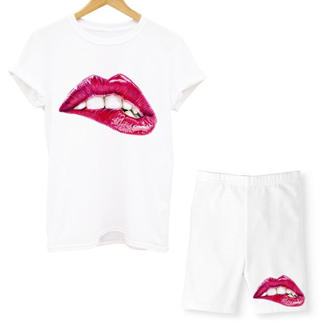 Lips T Shirts And Shorts