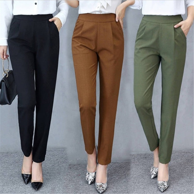 High Waist Slim Stretch Pants