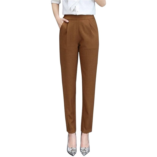 High Waist Slim Stretch Pants