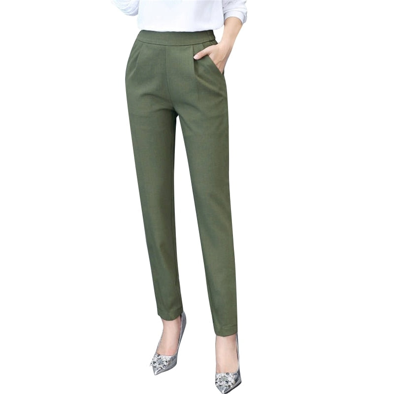 High Waist Slim Stretch Pants