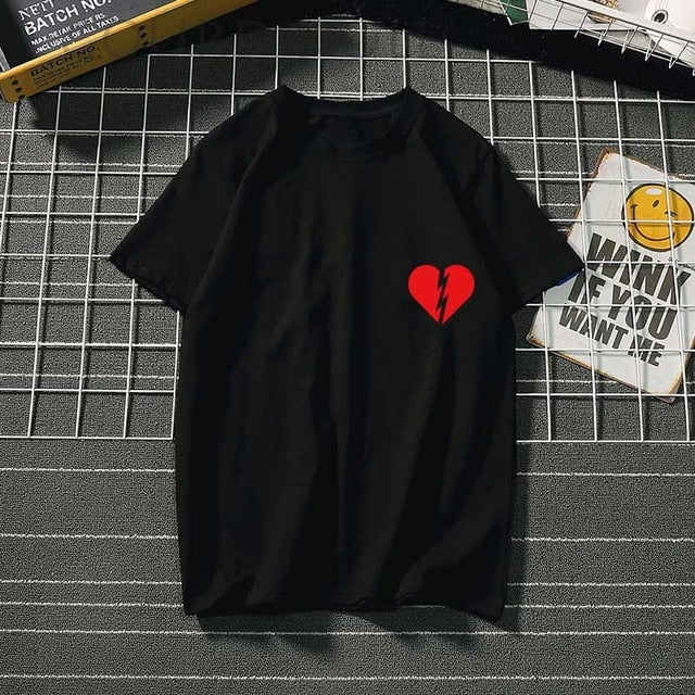 Casual Heart Graphics T-shirt