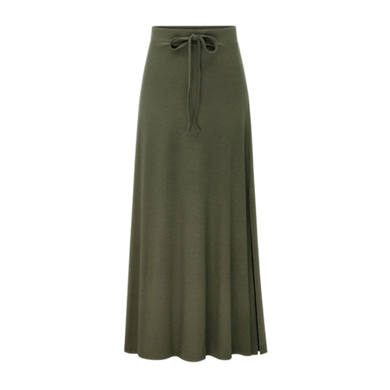 Slim Long Loose Sheds Split Skirts